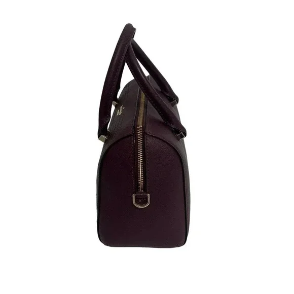 Kate Spade Perforated Cameron Street Burgandy Barrel Pocketbook & Billfold - Picture 6 of 16